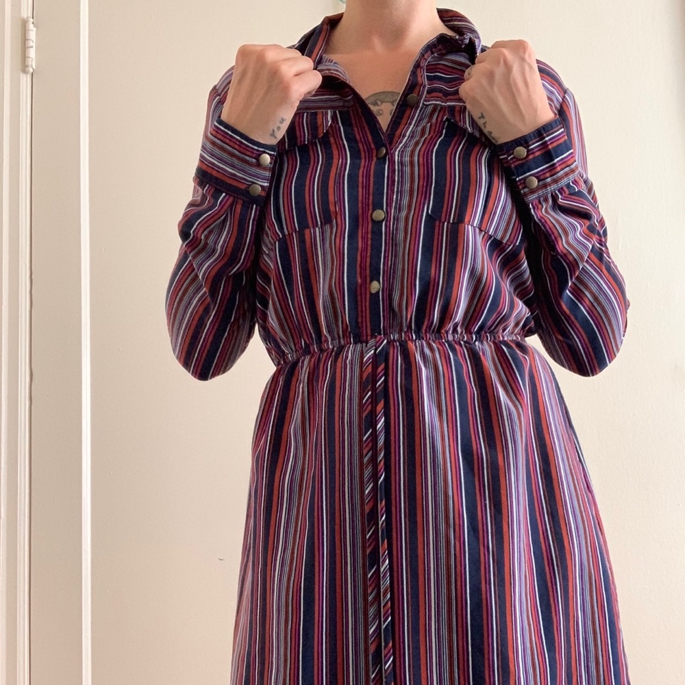 Bebop long sleeve striped dress - Picture 1 of 2